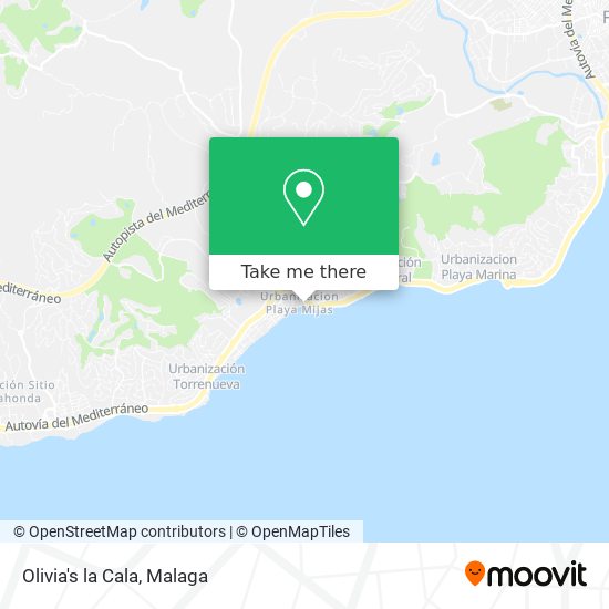 mapa Olivia's la Cala