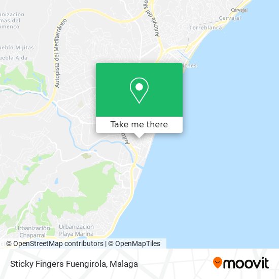 Sticky Fingers Fuengirola map