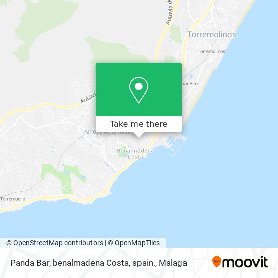 Panda Bar, benalmadena Costa, spain. map