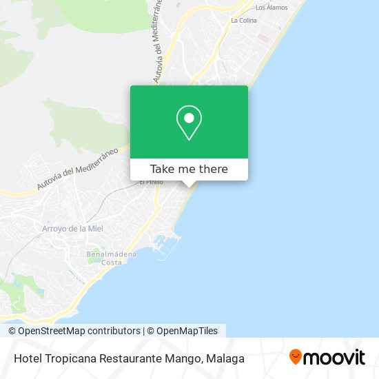 Hotel Tropicana Restaurante Mango map