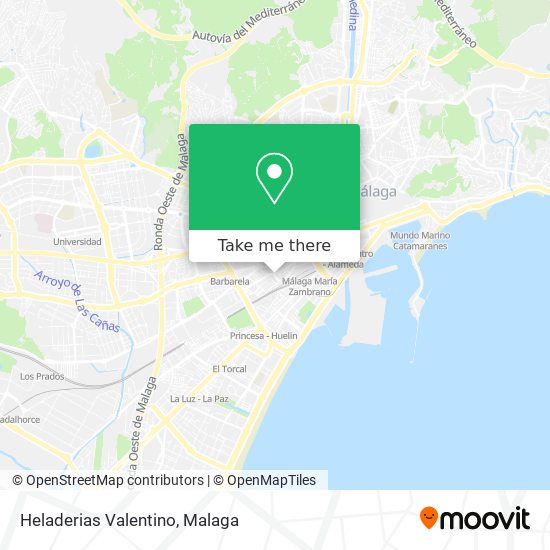 Heladerias Valentino map