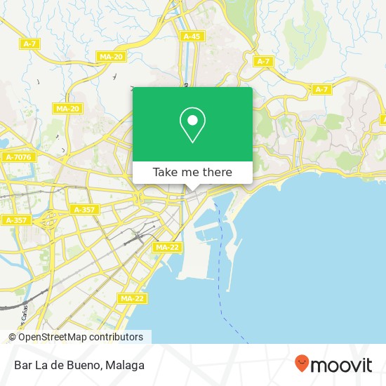 mapa Bar La de Bueno, Calle Pastora, 4 29005 Centro Histórico Málaga