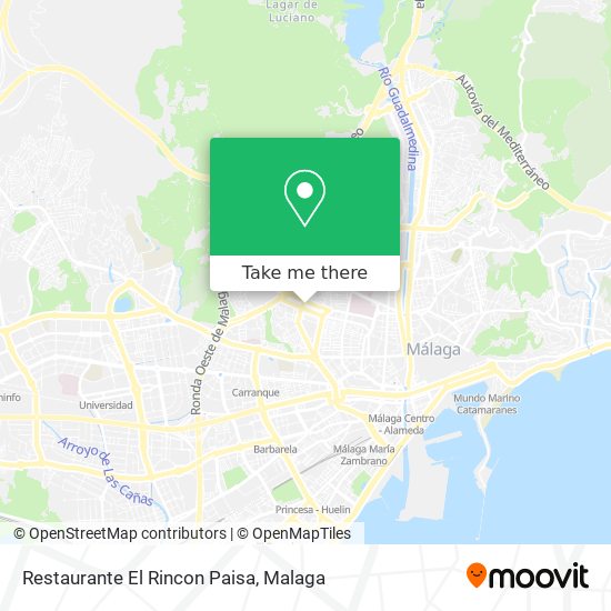 mapa Restaurante El Rincon Paisa
