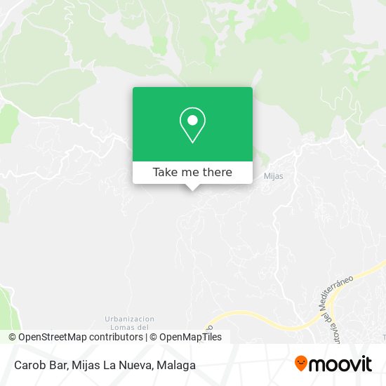 Carob Bar, Mijas La Nueva map
