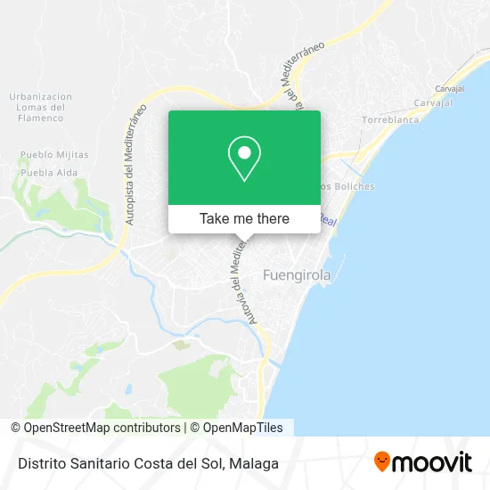 Distrito Sanitario Costa del Sol map