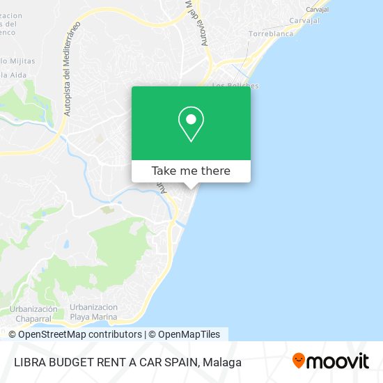LIBRA BUDGET RENT A CAR SPAIN map