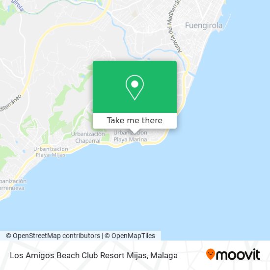 Los Amigos Beach Club Resort Mijas map