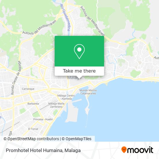 mapa Promhotel Hotel Humaina