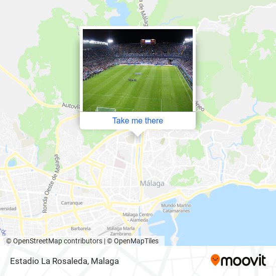 Estadio La Rosaleda map