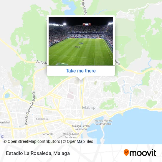 mapa Estadio La Rosaleda