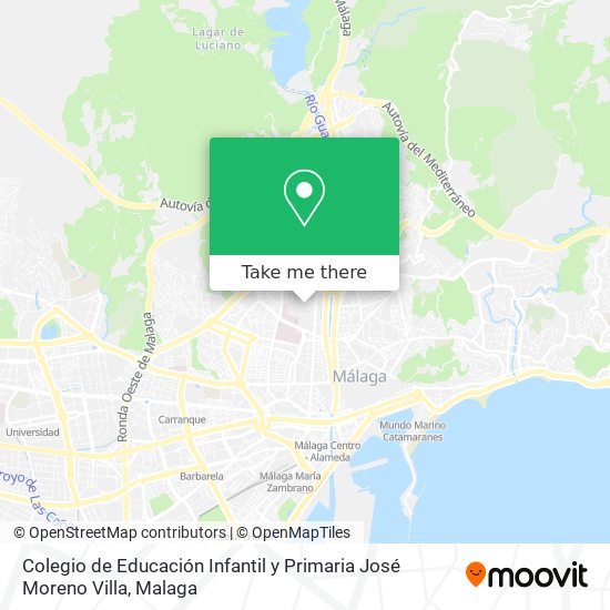 mapa Colegio de Educación Infantil y Primaria José Moreno Villa