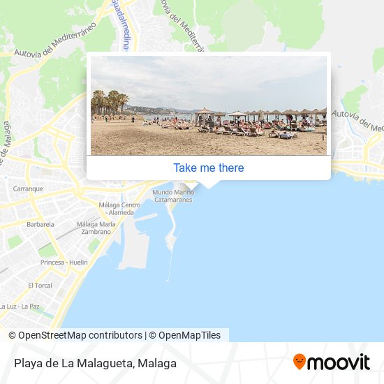 Playa de La Malagueta map