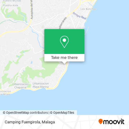 mapa Camping Fuengirola