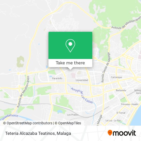 Tetería Alcazaba Teatinos map