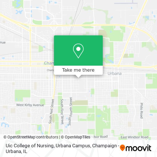 Uic College of Nursing, Urbana Campus map