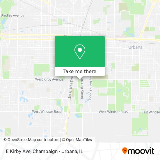 E Kirby Ave map