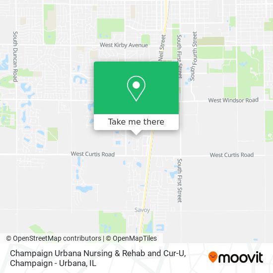 Mapa de Champaign Urbana Nursing & Rehab and Cur-U