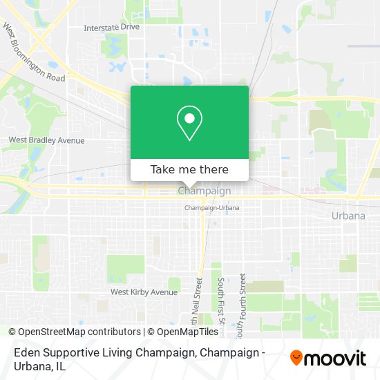 Eden Supportive Living Champaign map