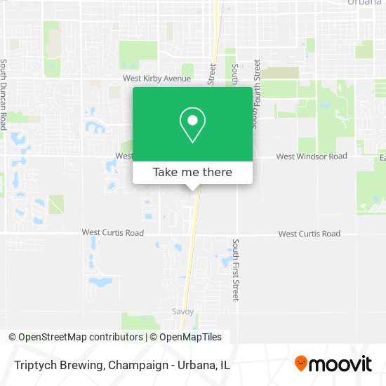 Triptych Brewing map