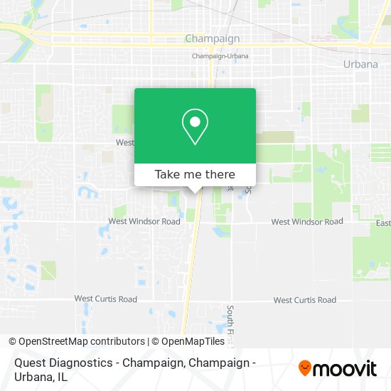 Mapa de Quest Diagnostics - Champaign