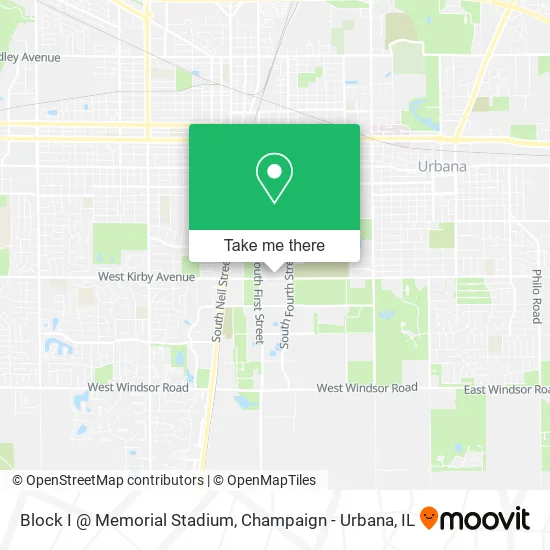 Block I @ Memorial Stadium map