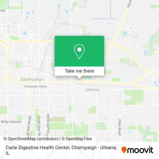 Mapa de Carle Digestive Health Center