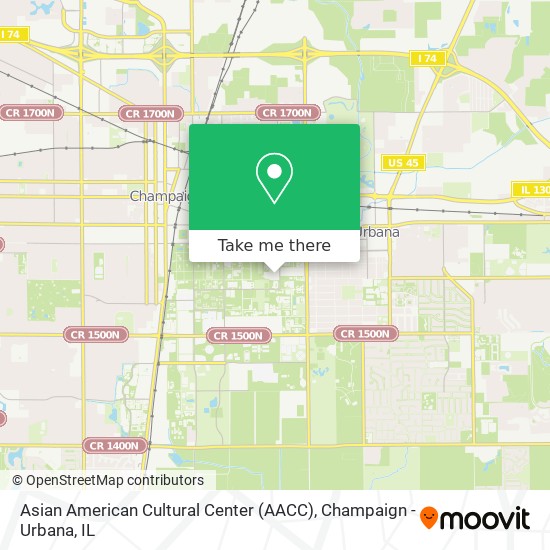 Asian American Cultural Center (AACC) map