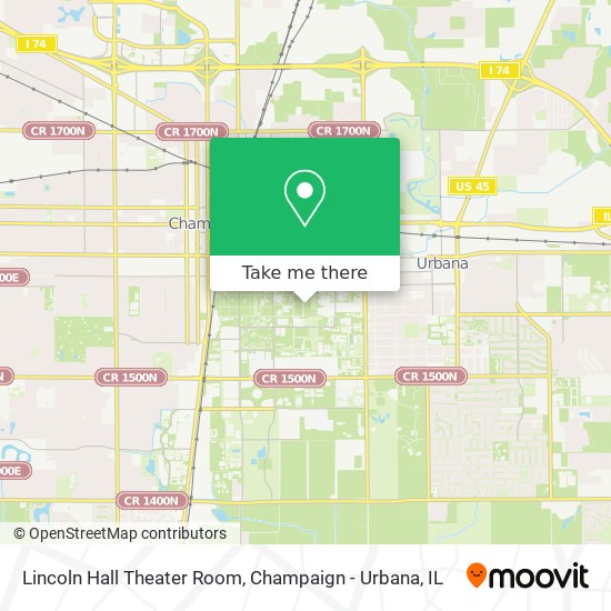Lincoln Hall Theater Room map