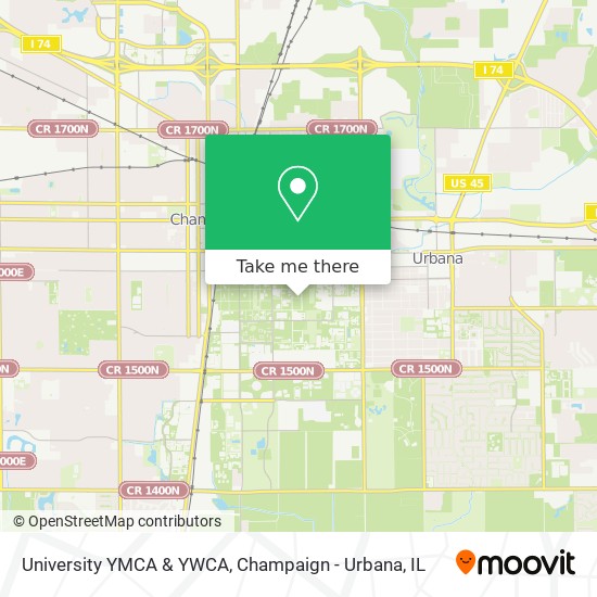 University YMCA & YWCA map