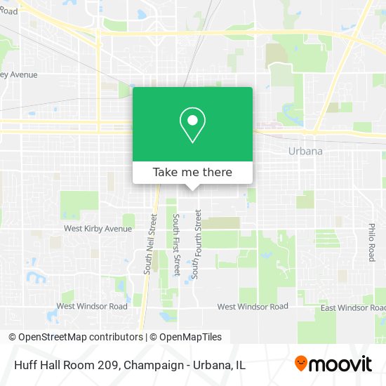 Huff Hall Room 209 map