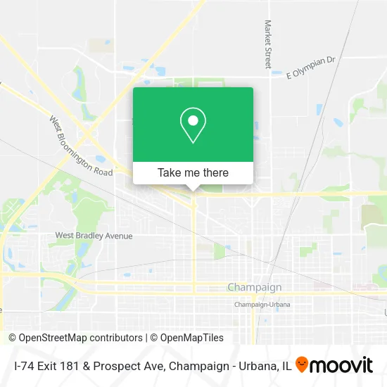 Mapa de I-74 Exit 181 & Prospect Ave