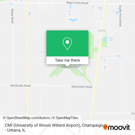CMI (University of Illinois Willard Airport) map