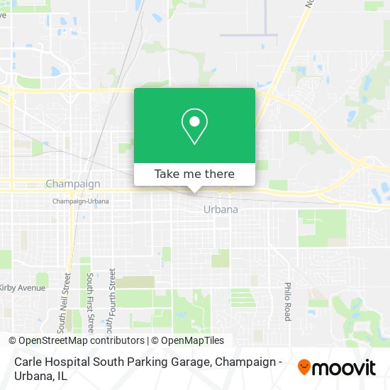 Carle Hospital South Parking Garage map