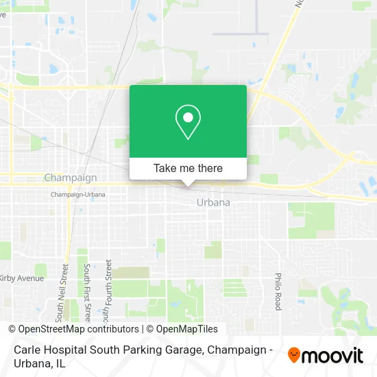 Carle Hospital South Parking Garage map