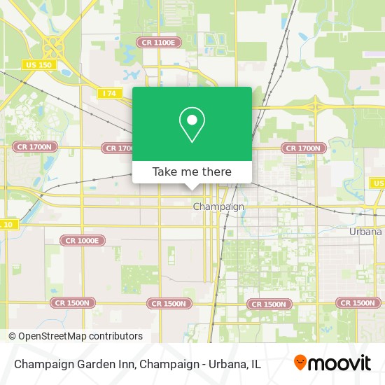 Champaign Garden Inn map