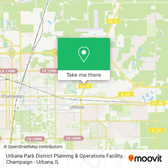 Urbana Park District Planning & Operations Facility map