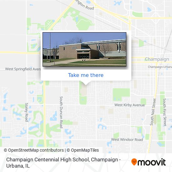 Champaign Centennial High School map