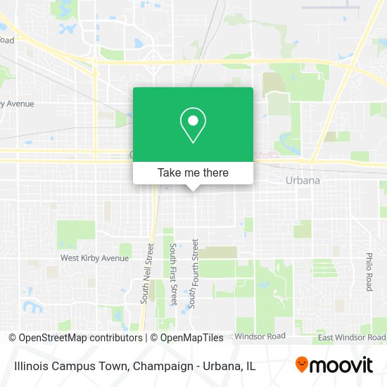 Mapa de Illinois Campus Town