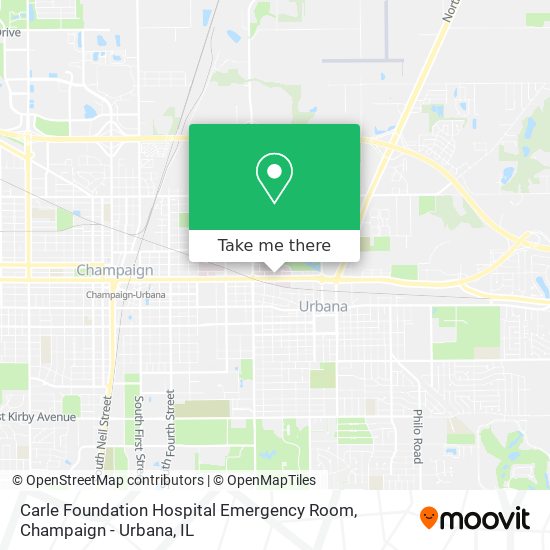 Mapa de Carle Foundation Hospital Emergency Room