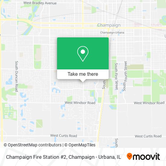 Champaign Fire Station #2 map