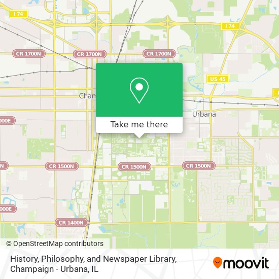 Mapa de History, Philosophy, and Newspaper Library
