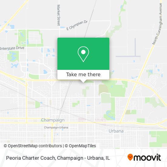 How to get to Peoria Charter Coach in Urbana by Bus?