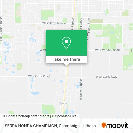 SERRA HONDA CHAMPAIGN map