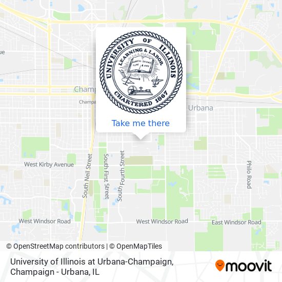 Mapa de University of Illinois at Urbana-Champaign