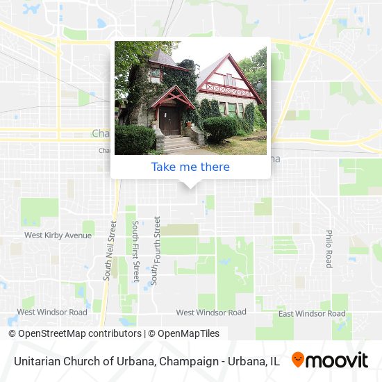 Unitarian Church of Urbana map