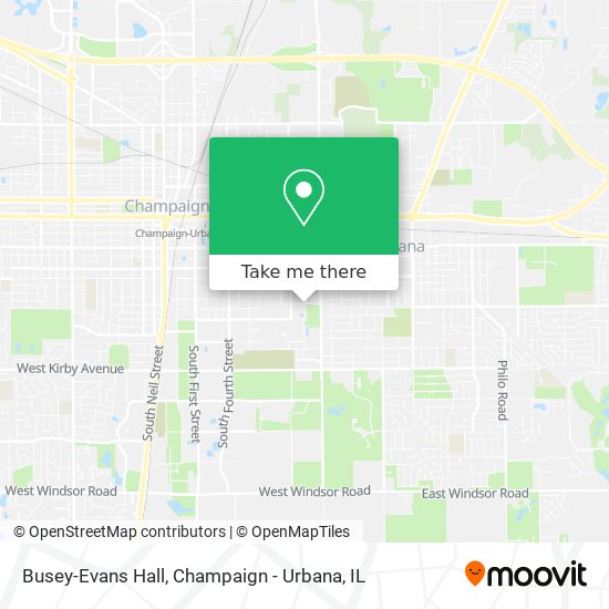 Busey-Evans Hall map