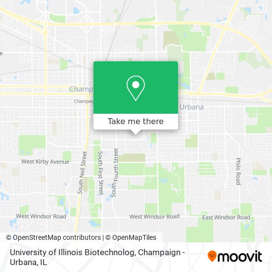 Mapa de University of Illinois Biotechnolog