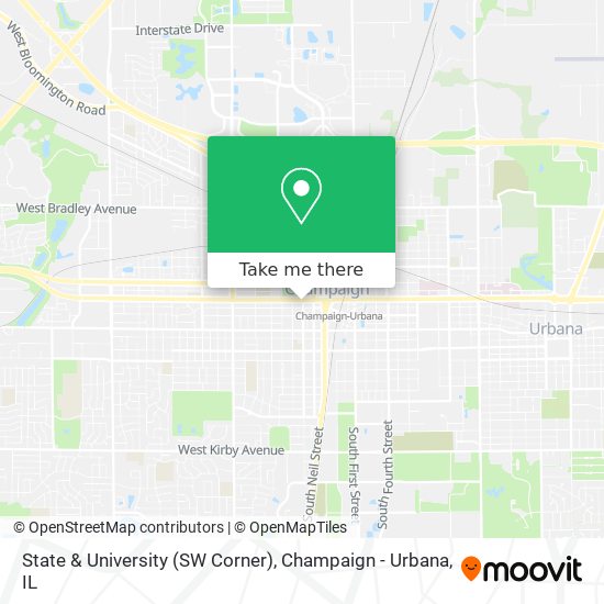State & University (SW Corner) map