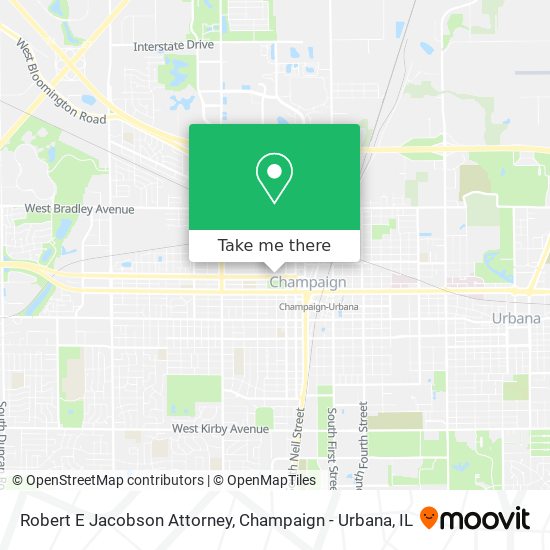 Robert E Jacobson Attorney map