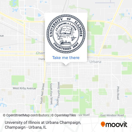 Mapa de University of Illinois at Urbana Champaign